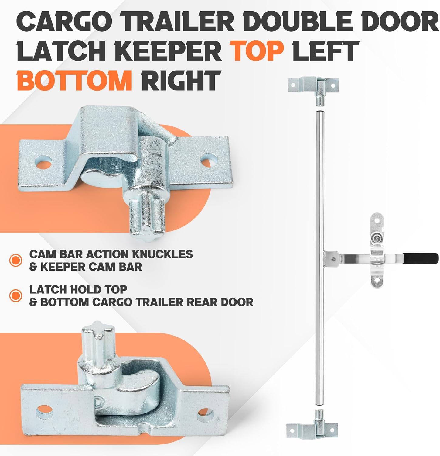 LONFFERY Dump Trailer Cam Lock Set,Replacement for Cambar Rear/Side Door Latch, Trailer Accessories Parts Locks for Doors