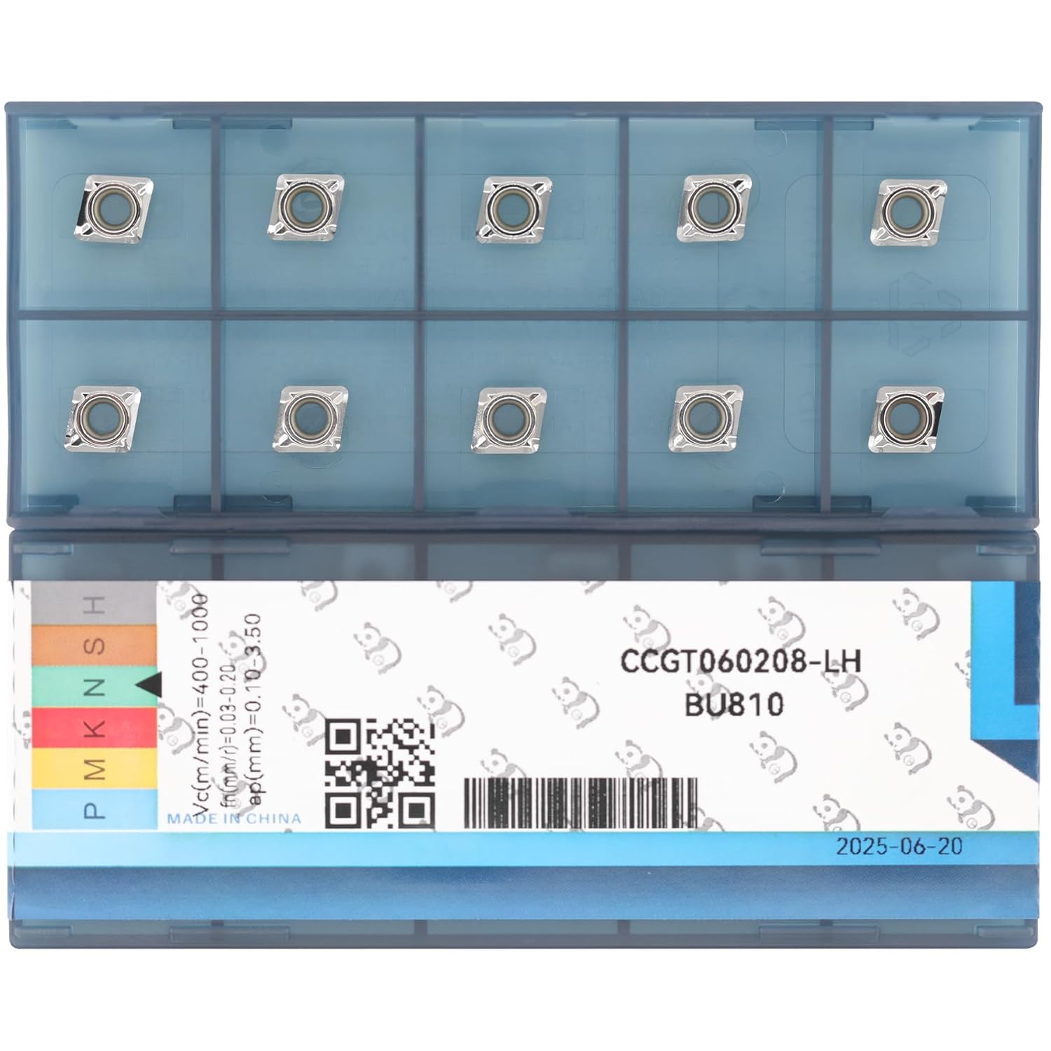 Carbide Inserts for Aluminum CCGT 21.51 Ccgt060204-LH for Turning Cutting Aluminum Inserts, 10PCS.
