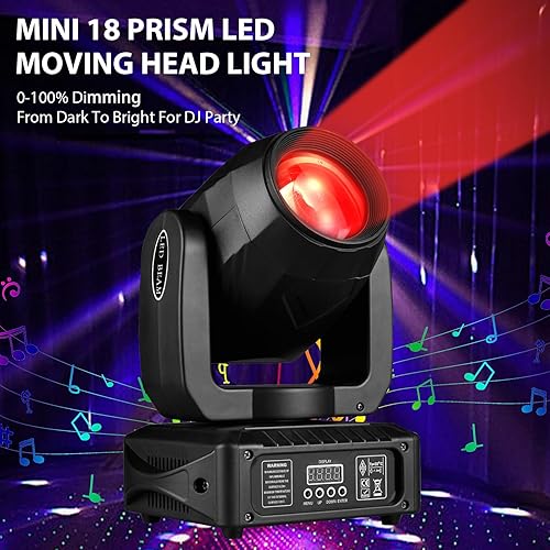 Miniatura 4 de 18 prismas cabezas móviles DJ luz 120W LED escenario iluminación 10 gobos 8 colores 12 canales LED luces estroboscópicas DMX512 control para