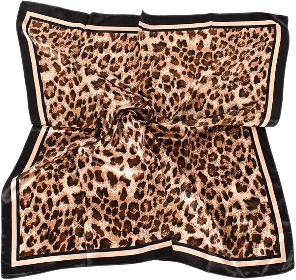 EIysee 35 x 35 Women's Fashion Pattern Large Square Silk Like Hair Scarf Head Sleeping Wrap Satin Neck Bandana for Gift…