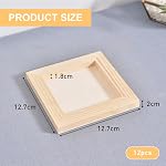 12 Pack Blank wood canvas 5 x 5 inch Unfinished Wooden Canvas Board Wooden Painting Panels Wooden Canvas Board for Painting Painting Pouring Burning and DIY Craft Projects