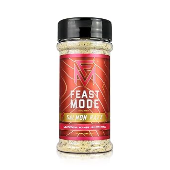 Feast Mode Flavors | Salmon Razz | Low Sodium | No MSG | Gluten Free| All Natural | Meal Prep Seasoning | Healthy | Great on seafood, fish, chicken, rice