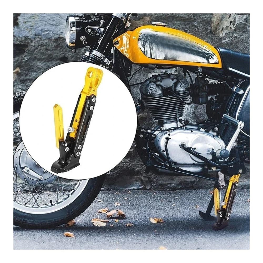 Motocicleta Soporte Pie Estacionamiento Caballete Lateral de Metal Ajustable para Motocicleta y Bicicleta, Soporte Apoyo para, estacionamiento, Accesorios