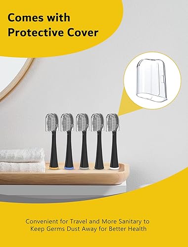 Miniatura 6 de Cabezales de cepillo de repuesto para cepillo de dientes Waterpik Sonic-Fusion 2.0, cabezal de cepillo de dientes tamaño completo con tapas y anillo