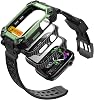 i-Blason 3-in-1 for Apple Watch Series 11/10 46mm Case with Band Multiuse [2X Cases with Tempered Glass Protector] Heavy Duty Protection Sport Shockproof Rugged Band Men for Apple Watch 46mm, Black