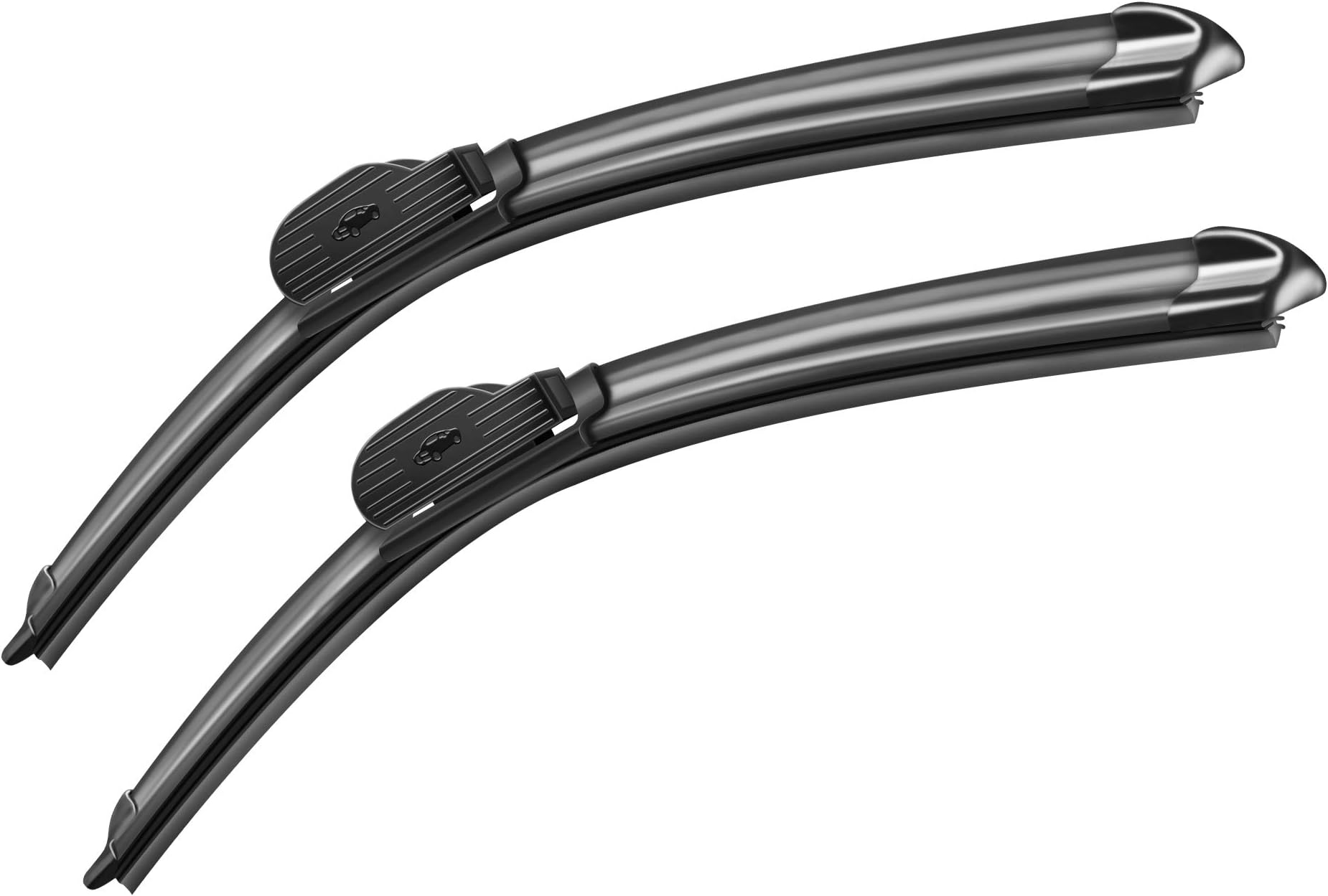 AutopartsMaster Windshield Wiper Blades, 26" + 17" J U HOOK Bracketless Front Window Beam Car Wipers Blade NO.19819(Set of 2)