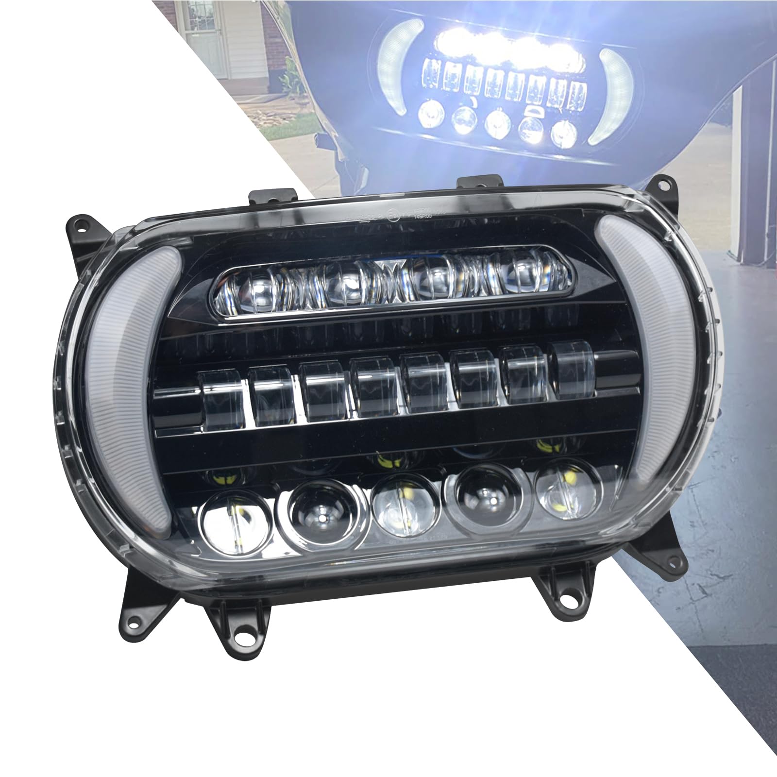 Amazon | HDBUBALUS バイク LED ヘッドライト ウィンカー ライト