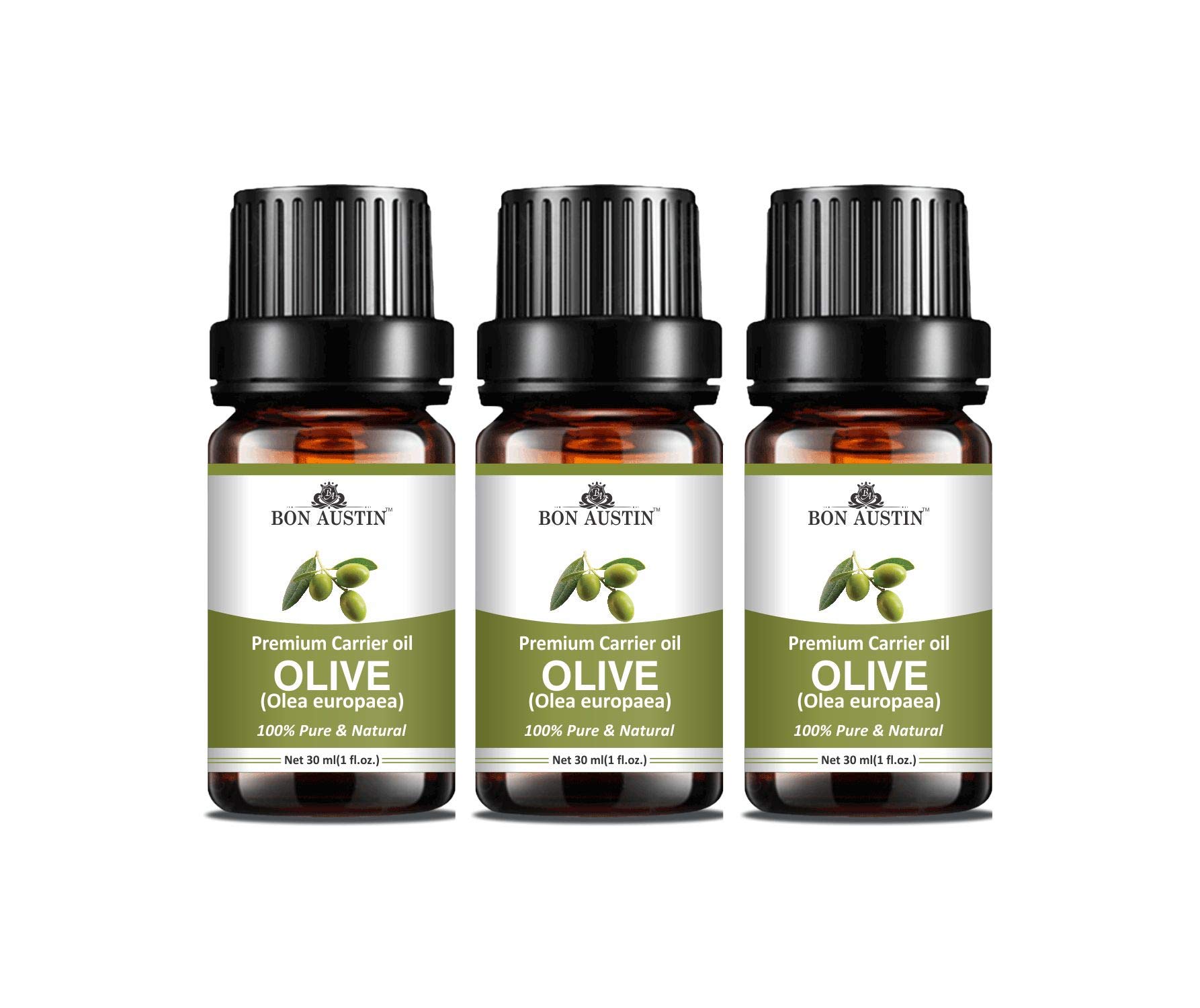 Bon AustinNatural Olive Oil Combo Pack of 3 Bottles of 30 ml(90 ml)