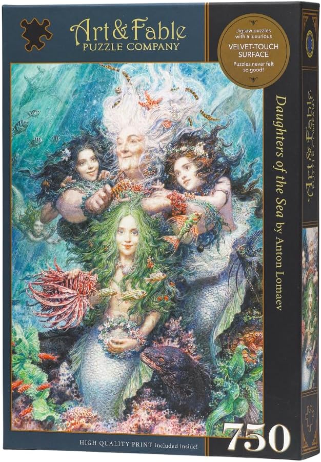 Art & Fable Puzzle Company Daughters of The Sea by Anton Lomaev 750 Piece Fine Artwork Premium Adult Jigsaw Puzzle