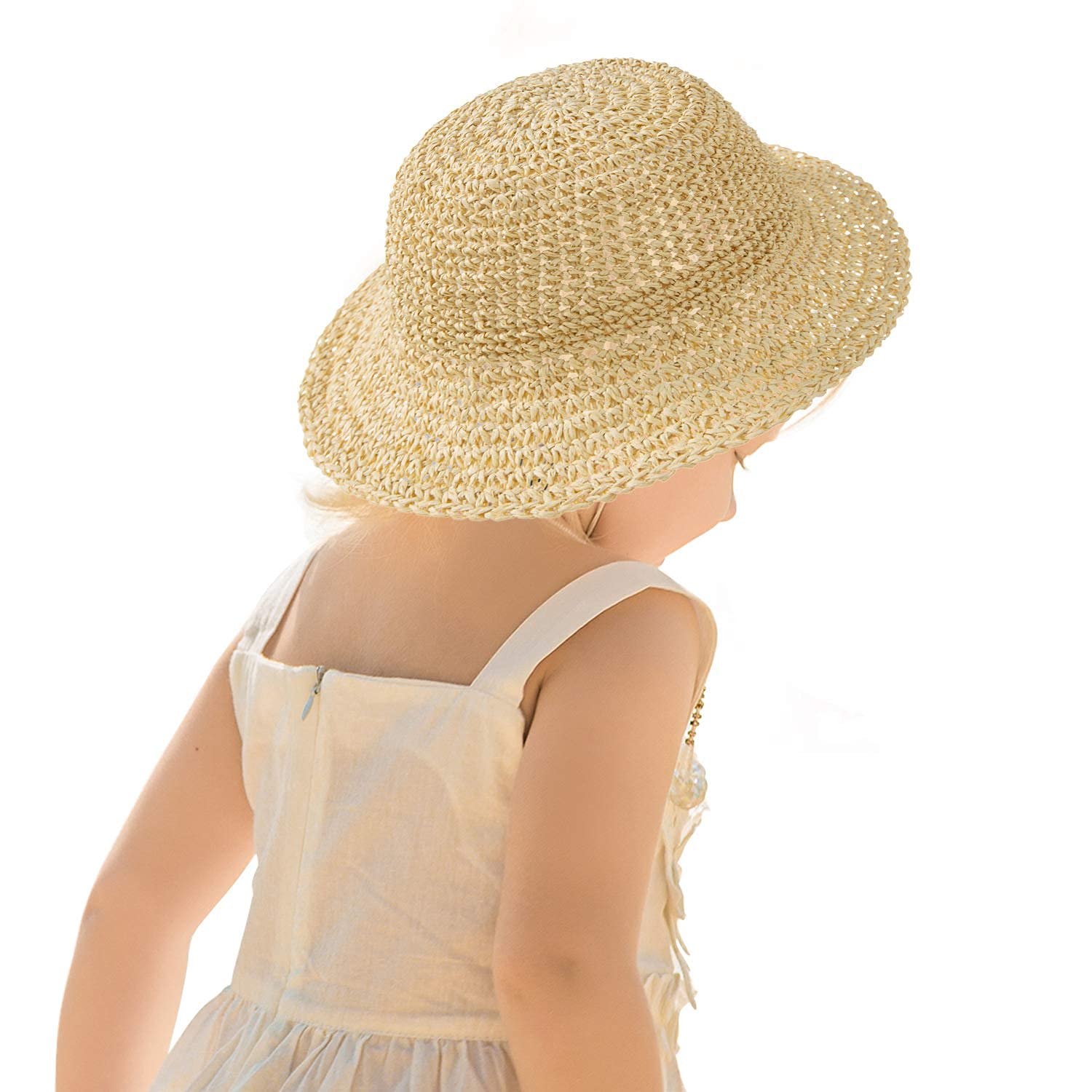 Wide Brim Children Straw Hat Beach Hats for Girls Summer Outdoor Activities Straw Hat for Children Girls