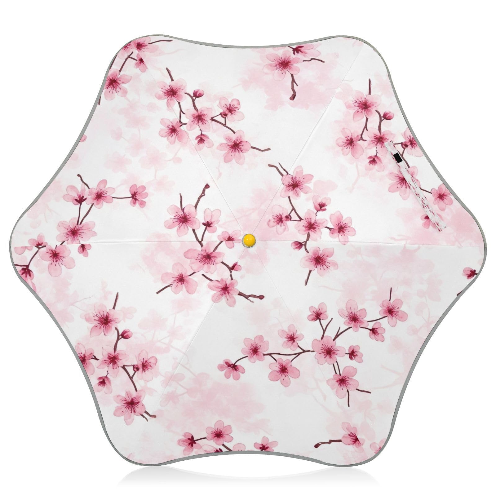 Parapluie coupe-vent pour enfants de 4 à 8 ans, auvent de 88,9 cm avec branches de fleurs de cerisier et fleurs