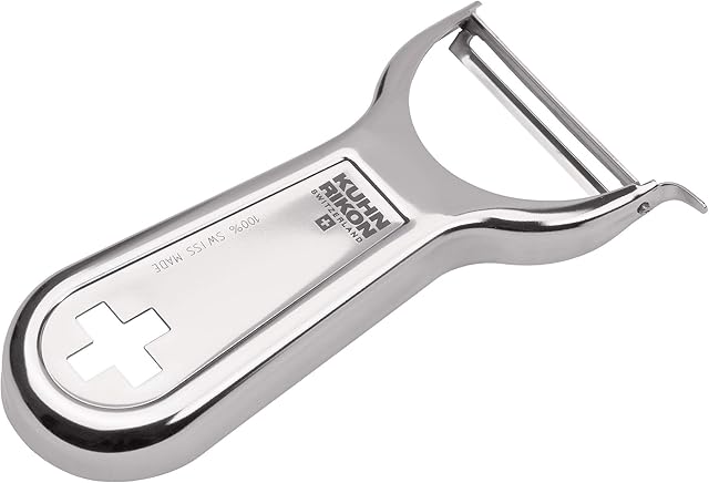 Kuhn Rikon 2777 Metallic Swiss Peeler, Silver, 4 Inches