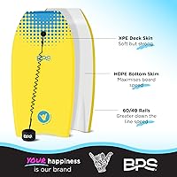 Vista 4 de BPS Tabla de Bodyboard "Shaka" de Nueva Zelanda para Todas las Condiciones de Olas - Ligera con Núcleo de EPS, Parte Inferior Lisa de HDPE, Tablas