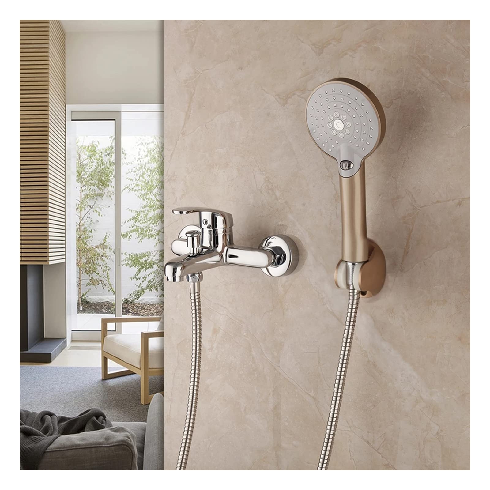 Robinet de remplissage de baignoire en laiton massif au design épuré