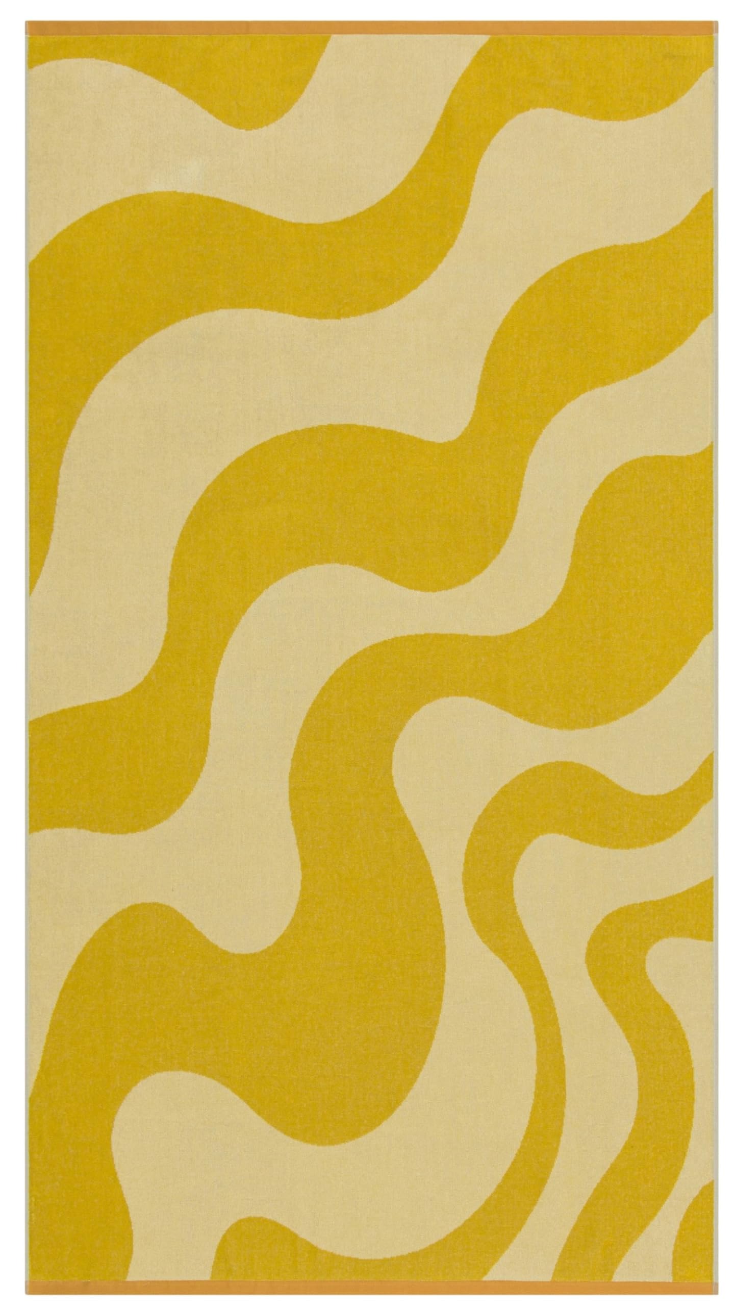 David Fussenegger Playa Frottee- Strandtuch 'Retro Waves' 140 x 180 cm Hellgelb