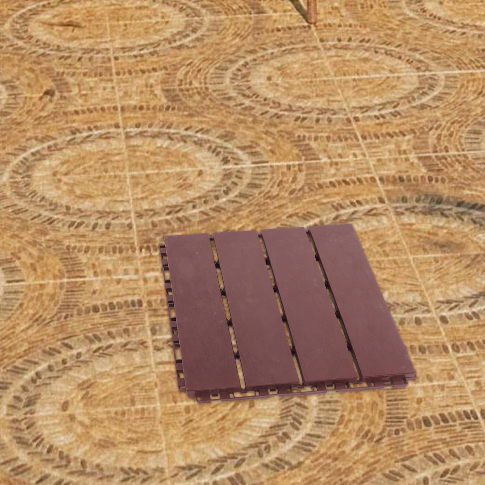 HOMSFOU 6piezas Baldosas Interlocking Para Patio y Jardín Suelo Exterior Antideslizante Resistente Al Agua y Duradero Para Balcón y Terrazas