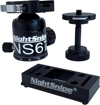 BOG DeathGrip Ball Head Conversion Kit | Ball Head Adapter + Arca-Swiss Saddle Mount + NS67 Ball Head | for use with BOG DeathGrip Tripod