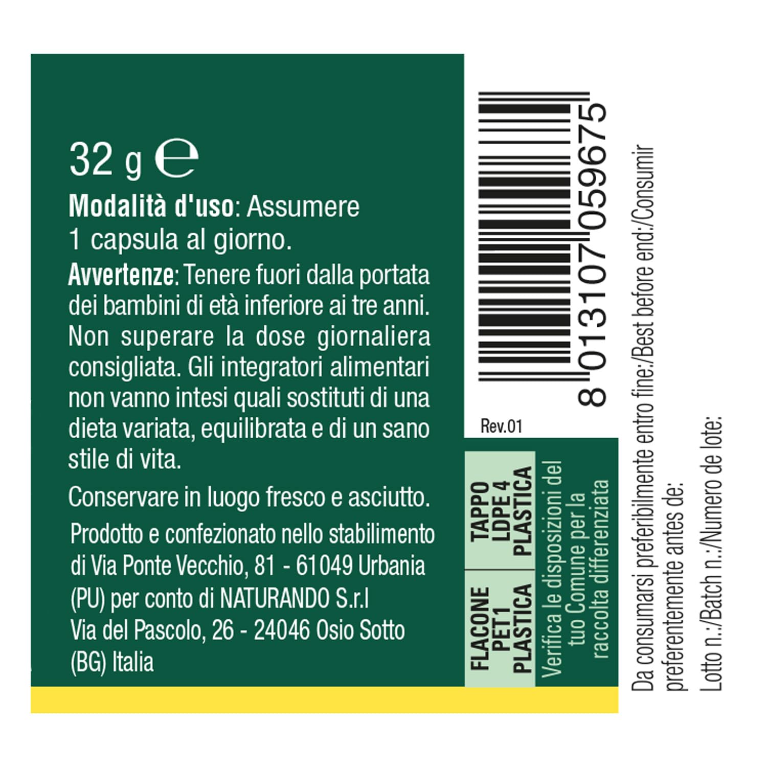 Naturando Maximum ASHWAGANDA 600 Integratore alimentare, con Ashwaganda, ottima in caso di stanchezza fisica e mentale – Flacone da 40 capsule vegetali