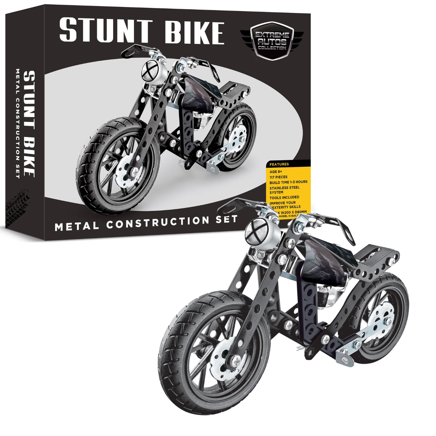 Coach House - Stunt Bike Metal Construction Set (117 Pieces)