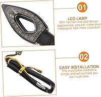 Vista 7 de Mikinona Kit de luces de motocicleta, 2 indicadores de señal de giro, luces de giro para una conducción segura