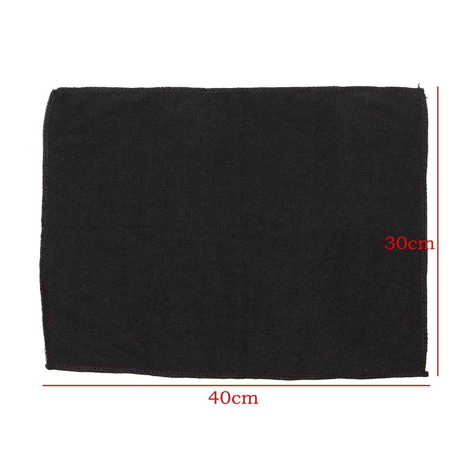 10/20 Stück schwarze Auto-Reinigungstücher, Mikrofaser, weich, für Zuhause, Fenster, 30 x 40 cm, Farbe: 20 Stück