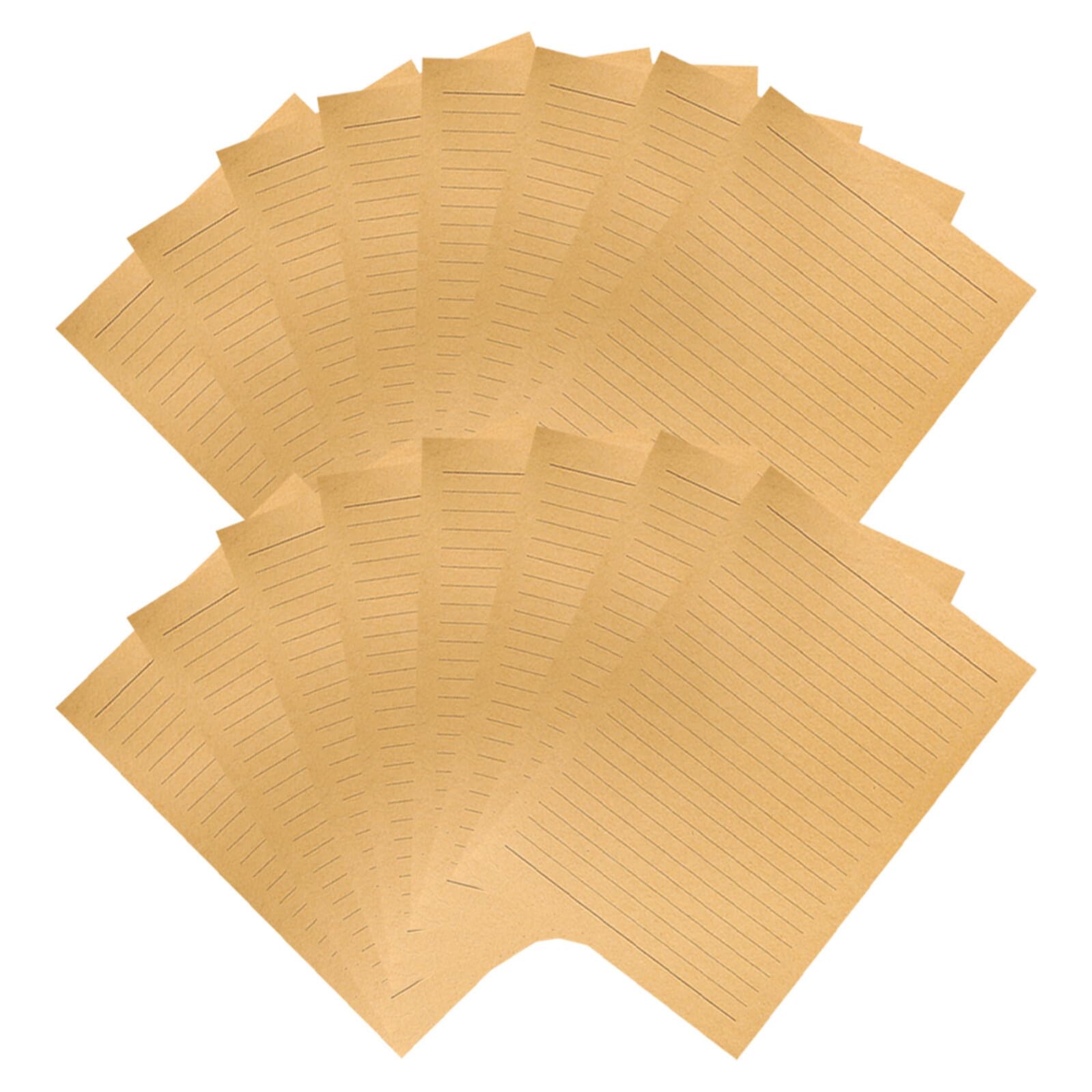 CLISPEED 300 Blatt Nostalgisches Briefpapier Vintage Schreibpapier Vintage Briefpapier In Khaki