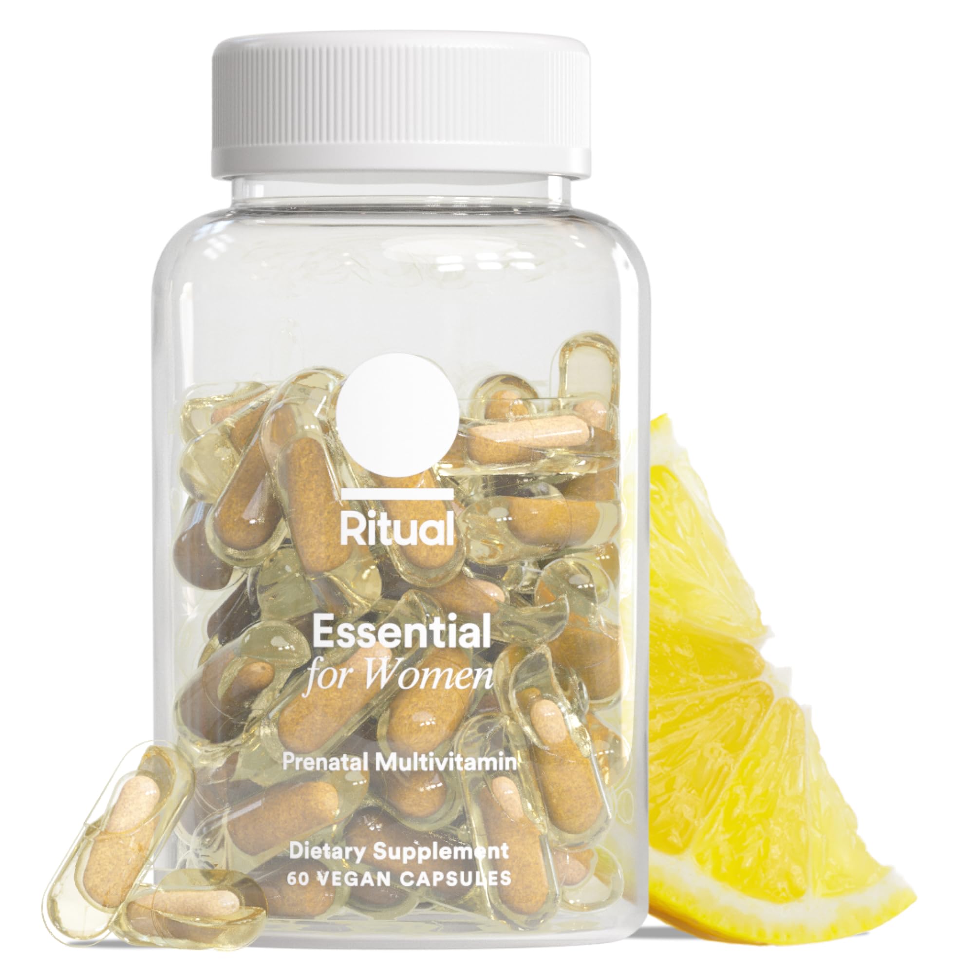 Prenatal Vitamins: Folate & Choline for Neural Tube Support, Omega-3 DHA for Fetal Brain Development, Iron, Calcium-Helper D3 & K2, Non-GMO, Citrus Essenced, 30 Day Supply, 60 Vegan Capsules