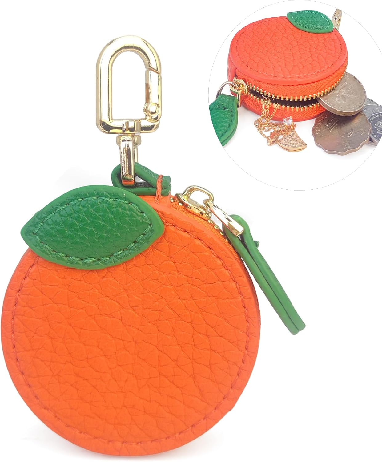 Women Fruit Coin Purse Pouch Keychain Mini Bag Charm for Backpack