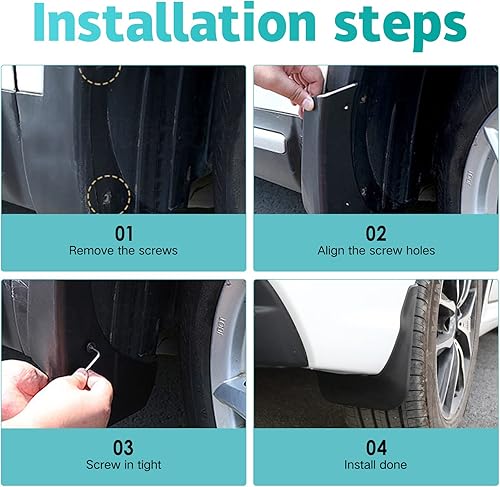 Miniatura 7 de HLmmby Para Nissan Frontier Accesorios 2023 Barro Flap Guard Guardabarros 4 piezas Nissan Frontier Mud Flap (no para modelo S o SV))