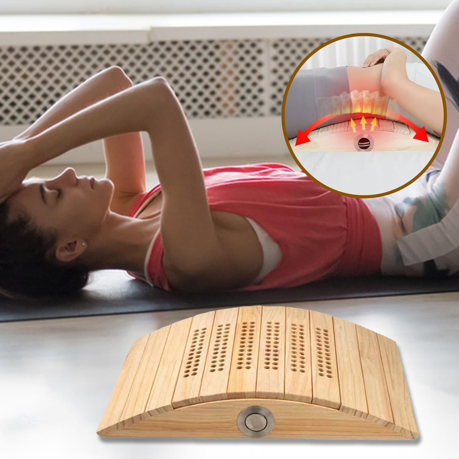 Uchwyt na palnik do moxibustion, pudełko relaksacyjne do moxiterapii lędźwiowej, drewniane etui z wieloma otworami, produkty wellness i relaksacyjne do podparcia talii pleców