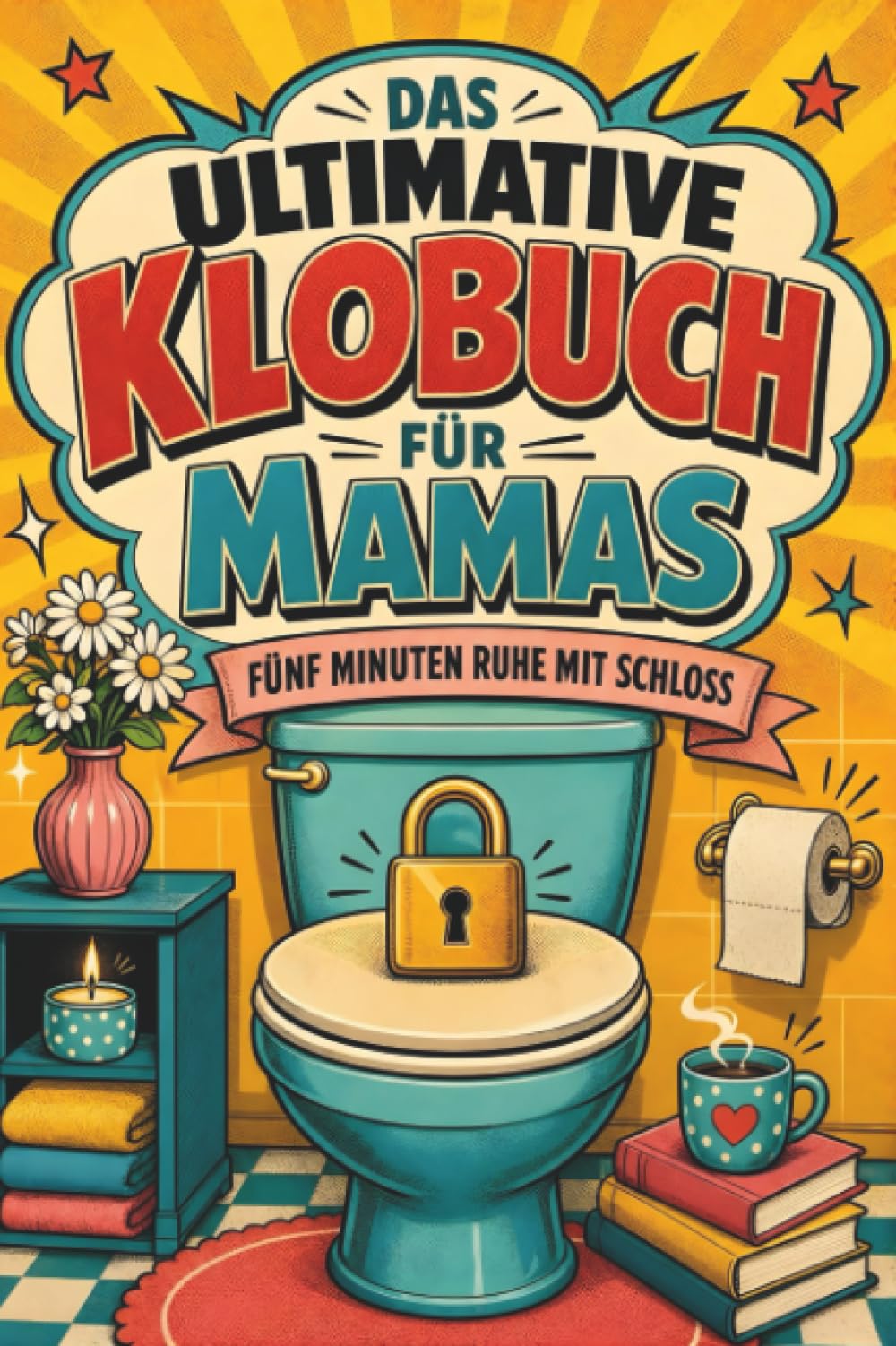Das ultimative Klobuch für Mamas: Fünf Minuten Ruhe mit Schloss. Lustiges Geschenk für Mütter, Alltagschaos und kalten Kaffee