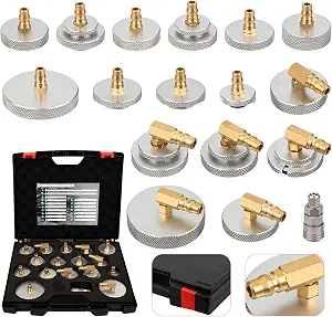17PCS Brake Bleeder Adapter Kit with Quick Connector for Various Car Models
