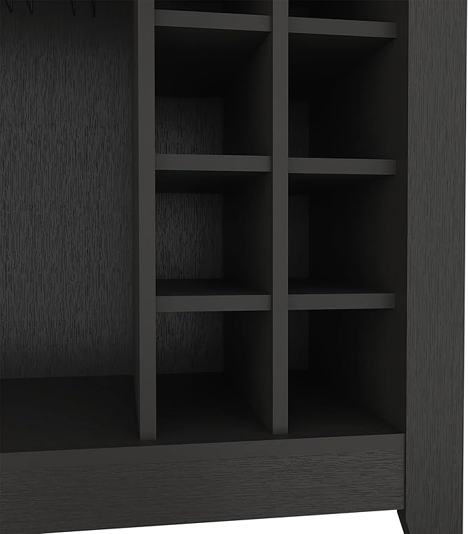 Estante para vino empotrado 38" con cajón y estante, negro miniatura 5