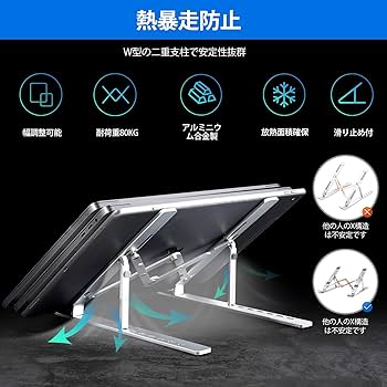 Amazon.co.jp: ノートパソコンスタンド タブレット ラップトップ