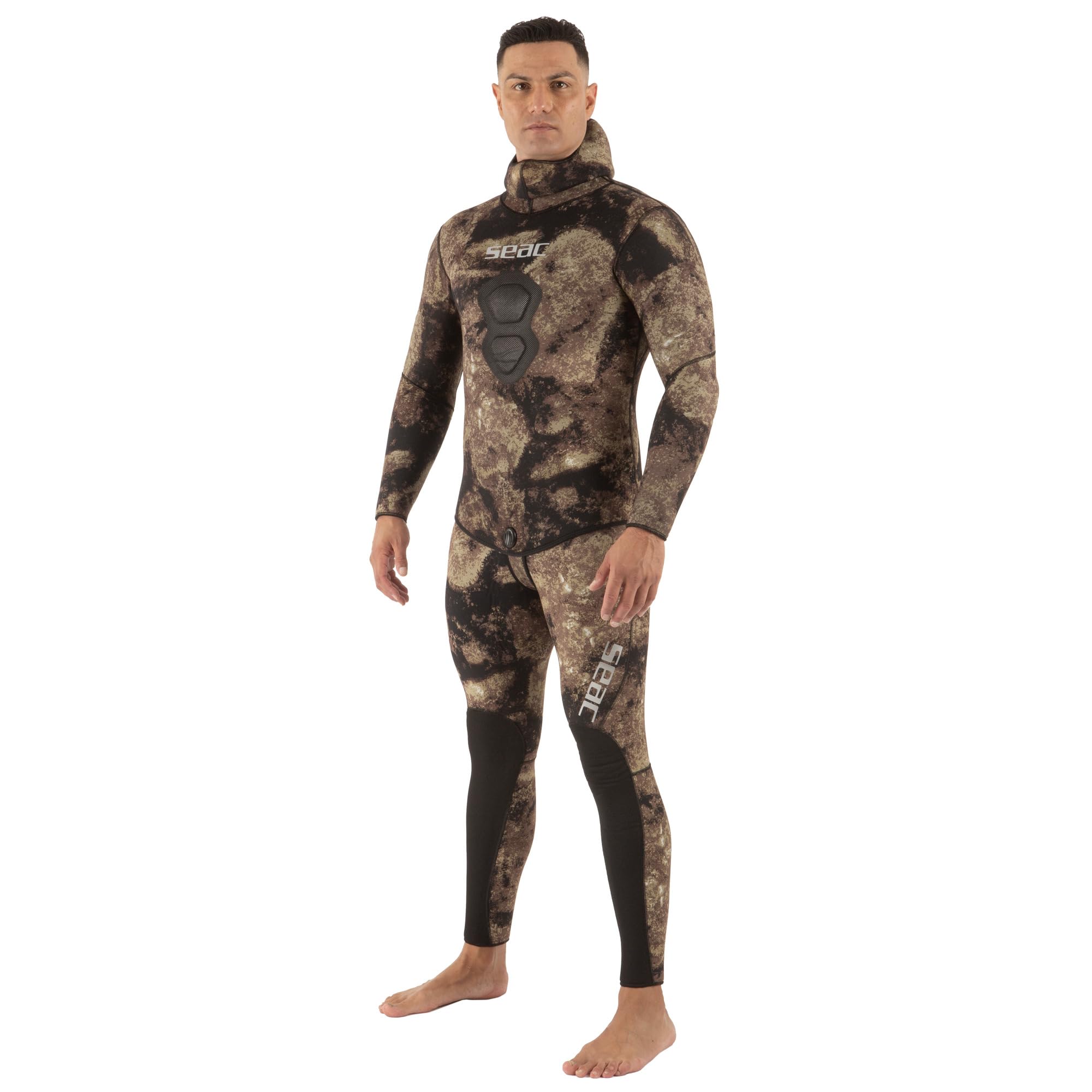 Muta in Neoprene Seac Royal 3.5mm per Apnea e Pesca Subacquea, Salopette e Giacca con Cappuccio