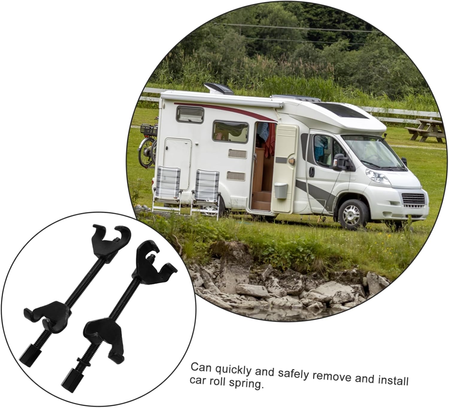 Zerodeko 2pcs Spring Removal Tool Coil Spring Compressor for Auto Coil Installer and Remover Kit