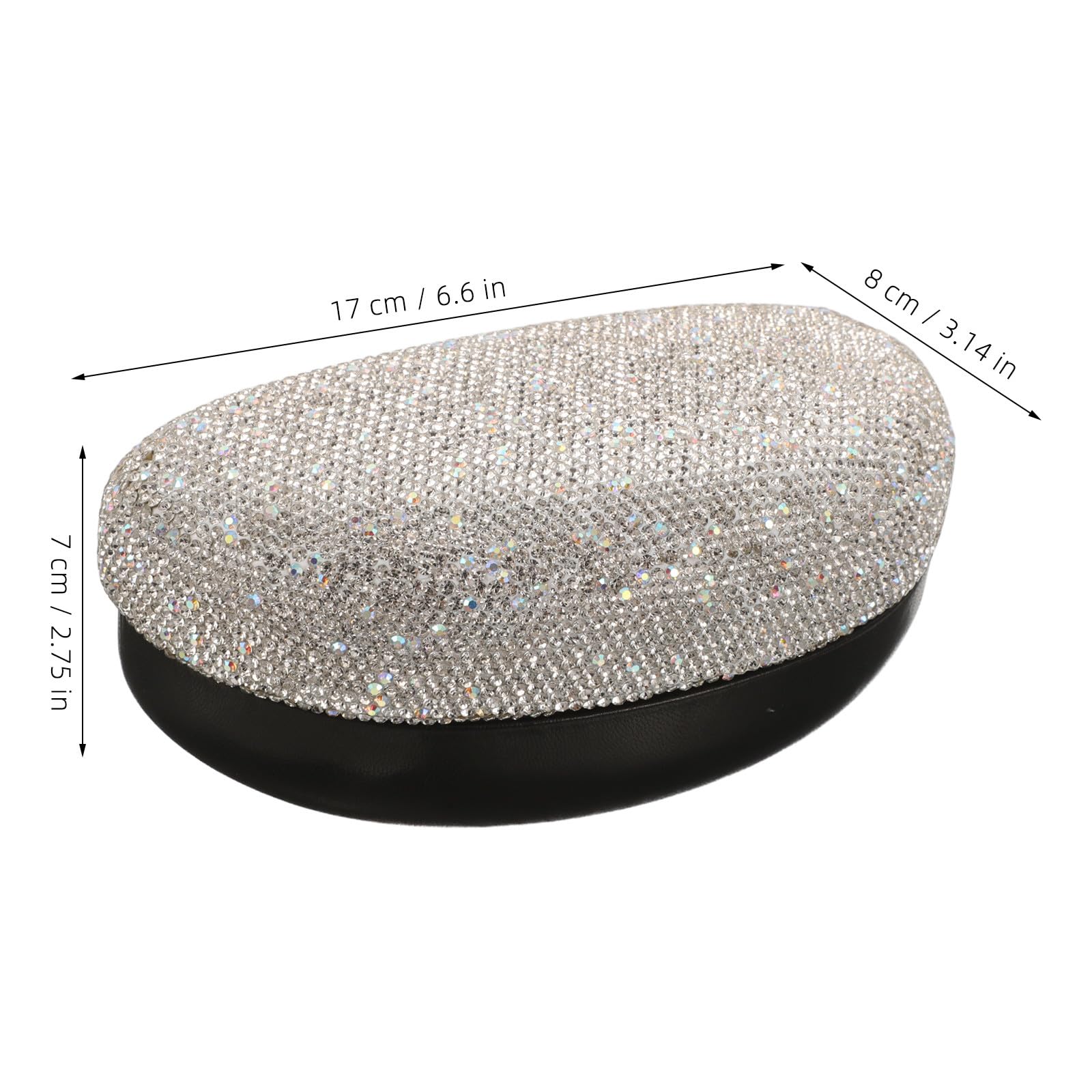 Gatuida Custodia rigida per occhiali - Organizer per occhiali con strass