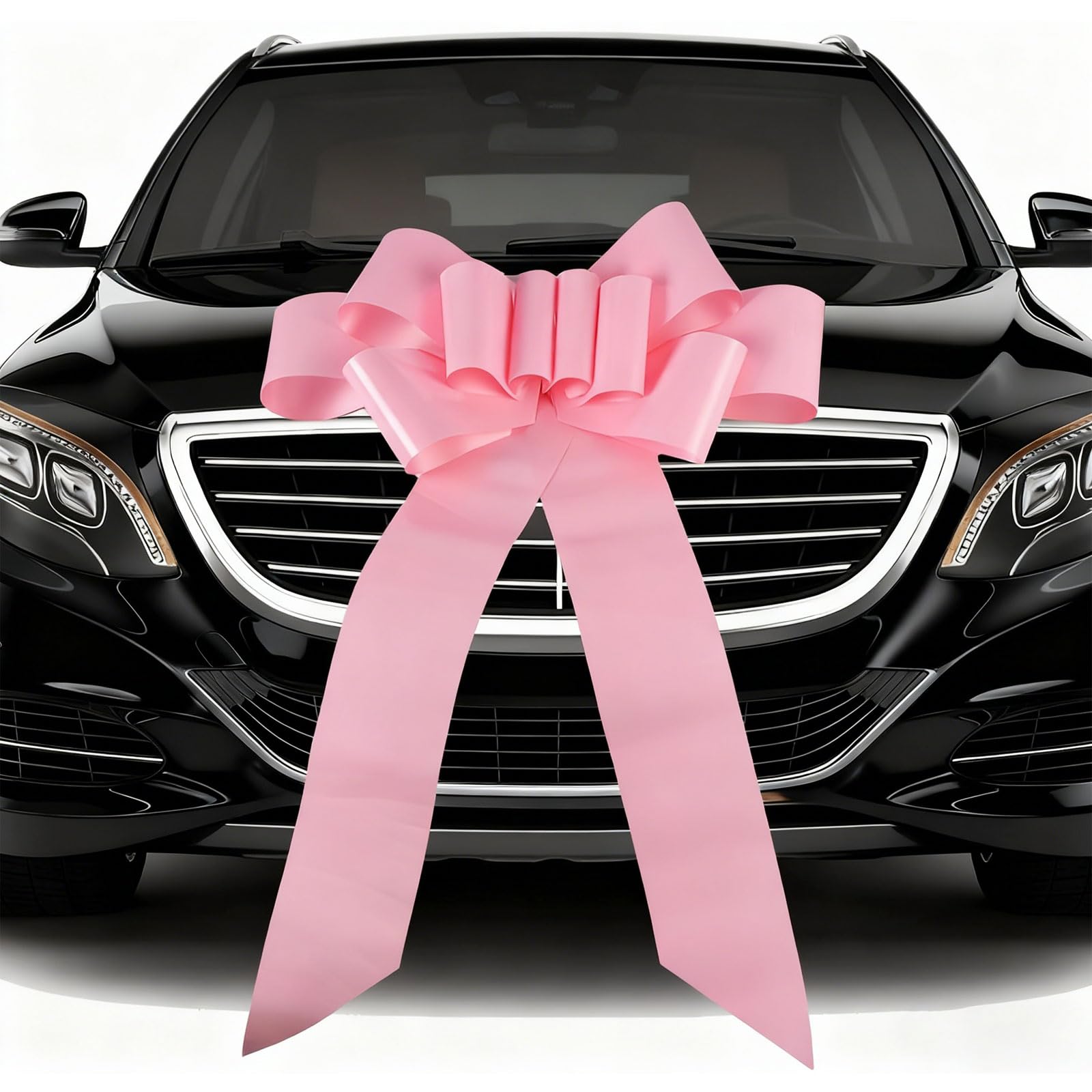Lazo Gigante para el Coche, Gran Lazo Rosa para Coche, 76,2 cm, Enorme Lazo Grande para Regalos, Gran Lazo de Embalaje de Regalo como decoración para Navidad, la Nueva casa, el Coche,