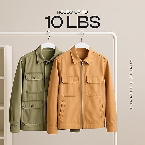 Vista 32 de Utopia Home - Perchas de terciopelo prémium, paquete de 30, traje negro antideslizante con gancho giratorio de 360 grados resistente