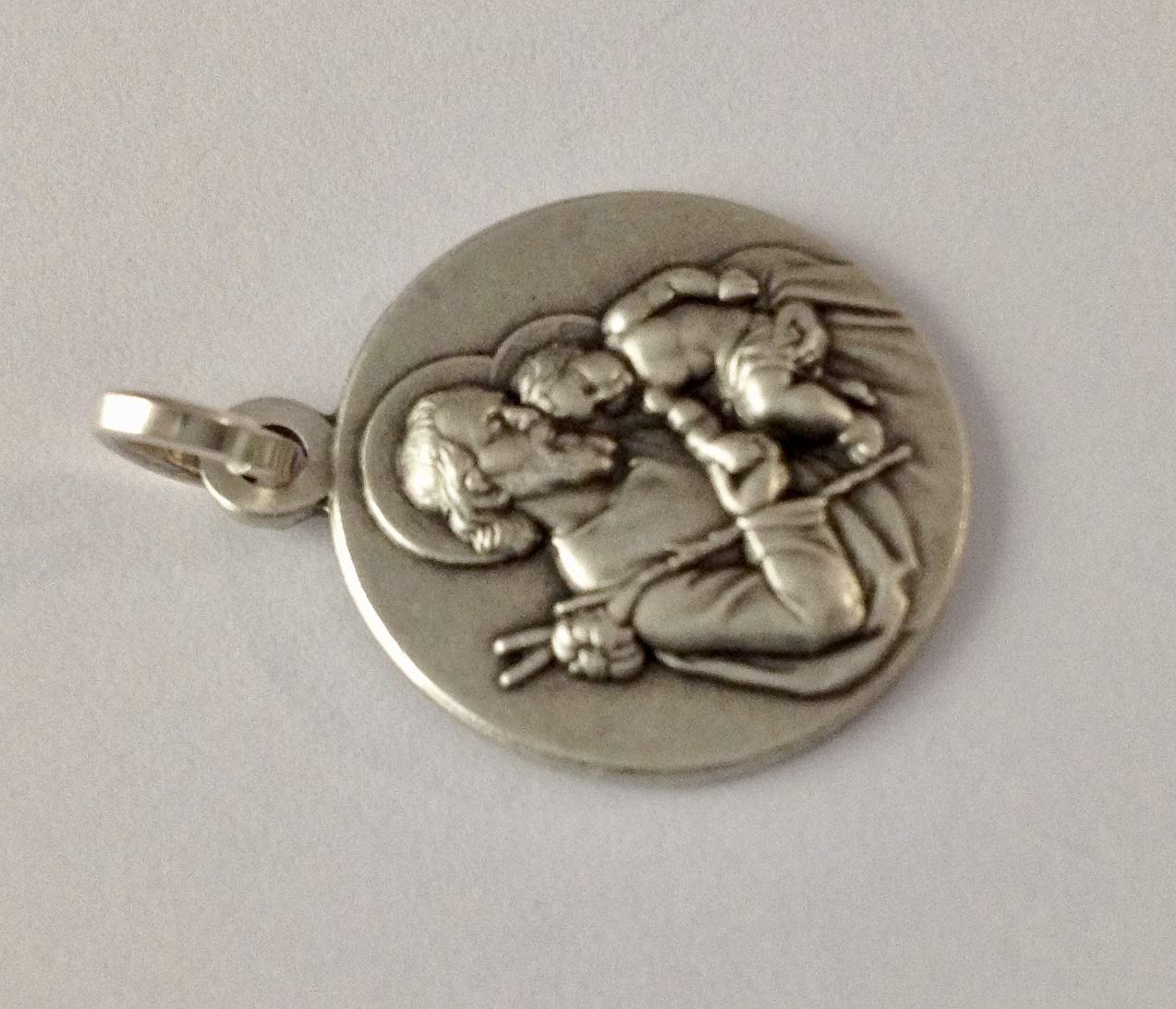 I G J Medalla de San José de Plata de Ley 925 - Patron De Los Trabajadores y la buena Muerte y Patrono de la Iglesia Universal