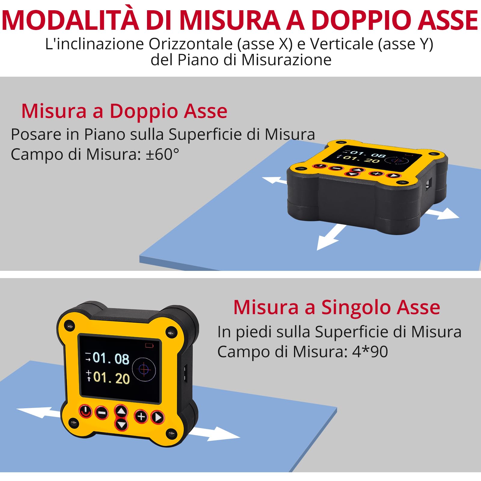 Livella Laser Digitale XUNTOP - Inclinometro Magnetico 4 Lati Ricaricabile - Foto 9