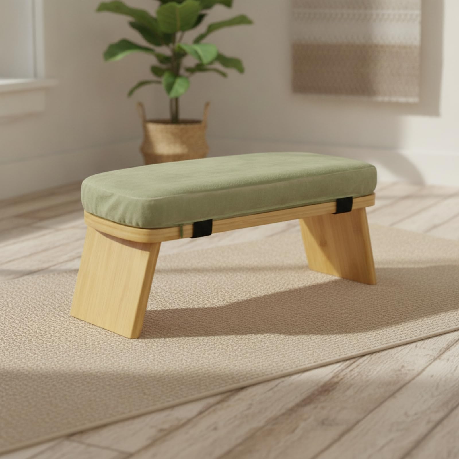 Banco Meditación con Cojín Acolchado Banco Meditación Silla para Casa