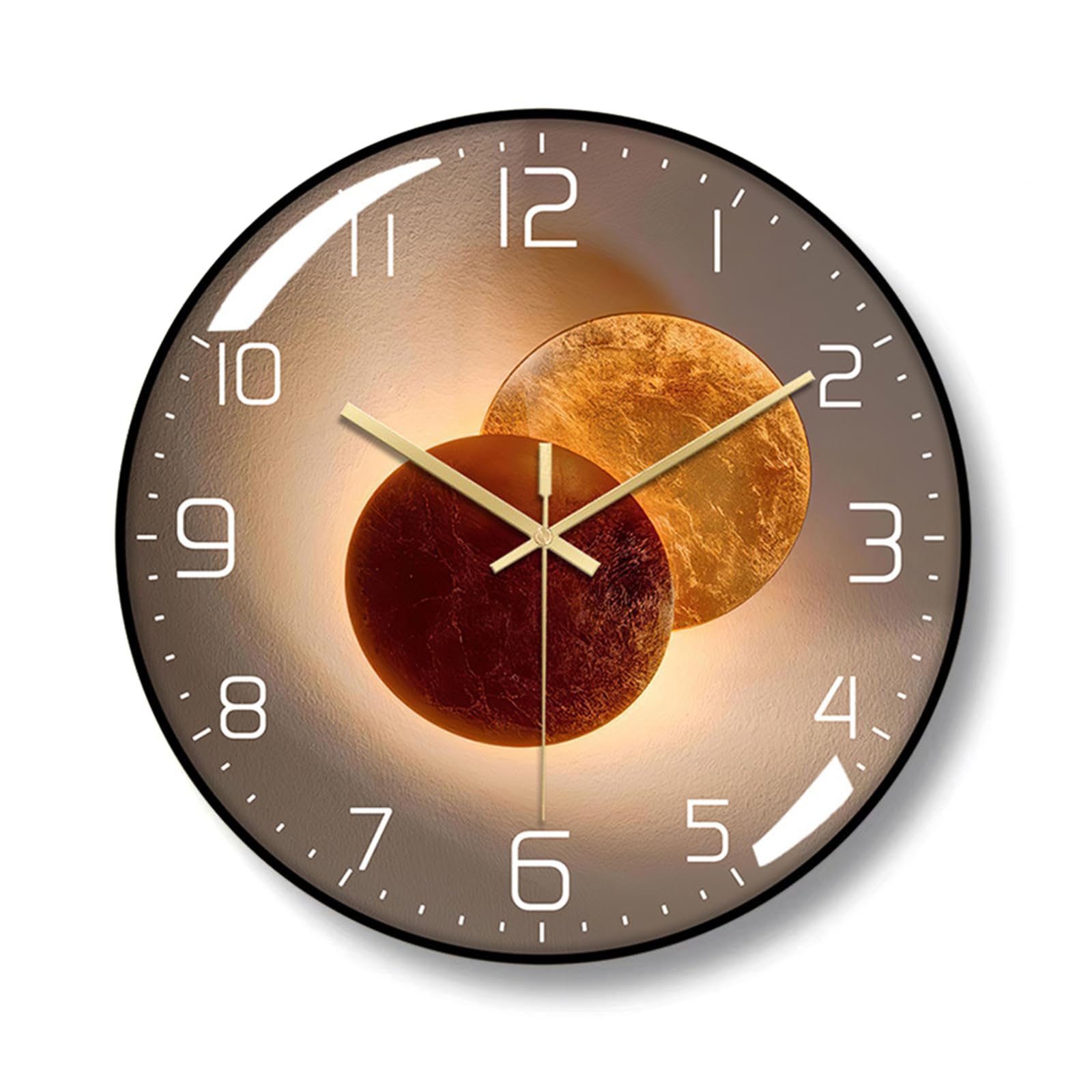 Ergocar Wall Clock, Art Deco Wall Clock, Non-ticking Silent Modern Metal Wall Clock, Suitable For Living Room, Bedroom, Study Room, Office