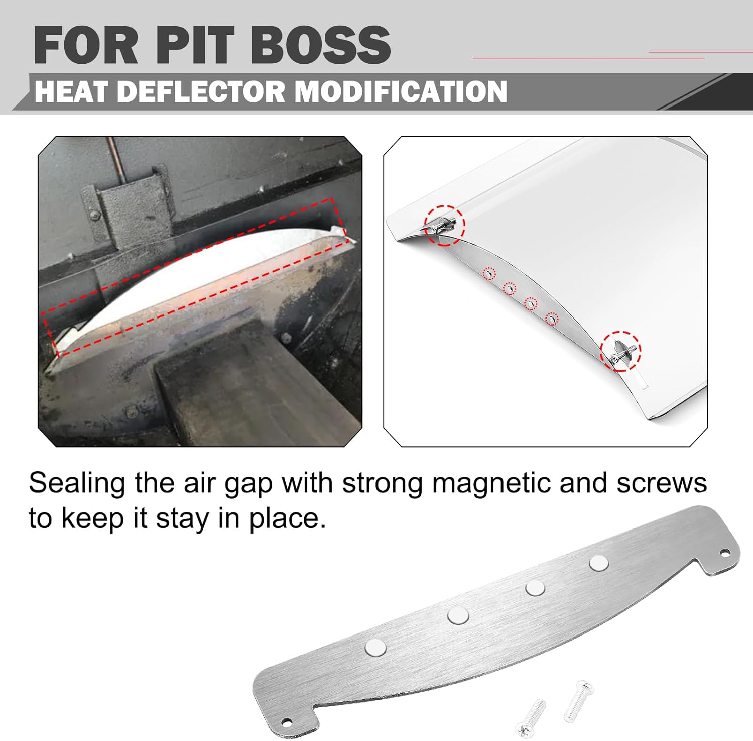 Flame Broiler Kit Replacement Parts for Pit Boss Pro Series 1100 PB1100PS1 Grill Parts Flame Broiler Slide Cover Bottom Pit Boss Austin XL PB1100 1100 1000 Traditions 2 Heat Deflector Parts