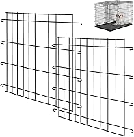 Vista 7 de Tandefio Paquete de 2 paneles divisores de jaulas para perros de 48 pulgadas, divisor ajustable de metal para perreras para perros grandes, medianos