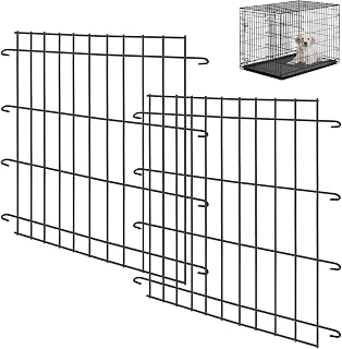 Tandefio 2 Pack Dog Crate Divider Panel for 24 Inch Crates - Adjustable Metal Pet Kennel Divider for Large, Medium & Small Dogs | Easy Installation & Secure Design (15.4 x 16.9 Inches)