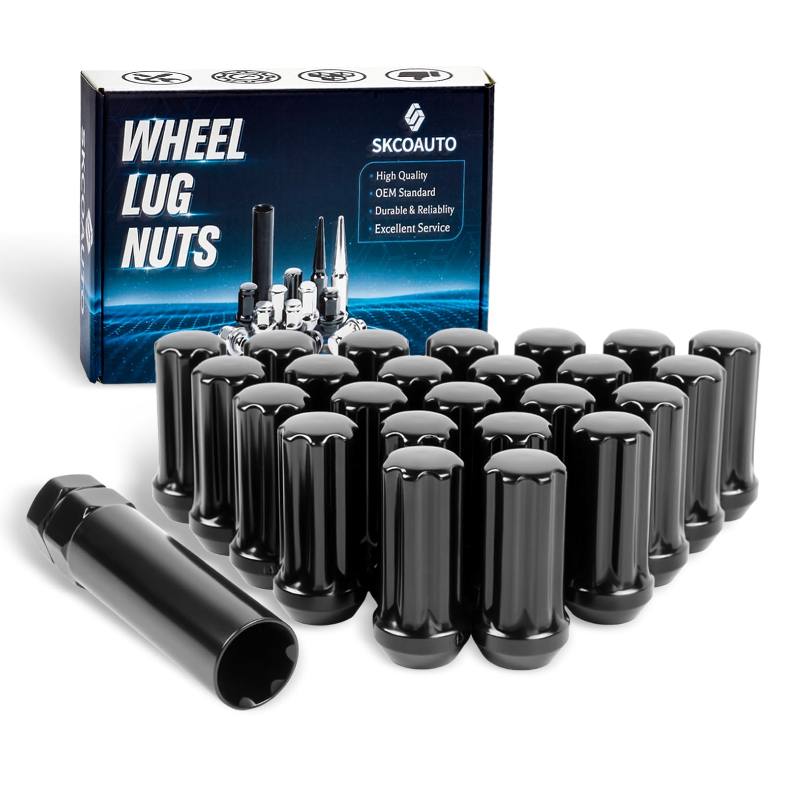 M14x1.5 Spline Lug Nuts - 24 Pack -1