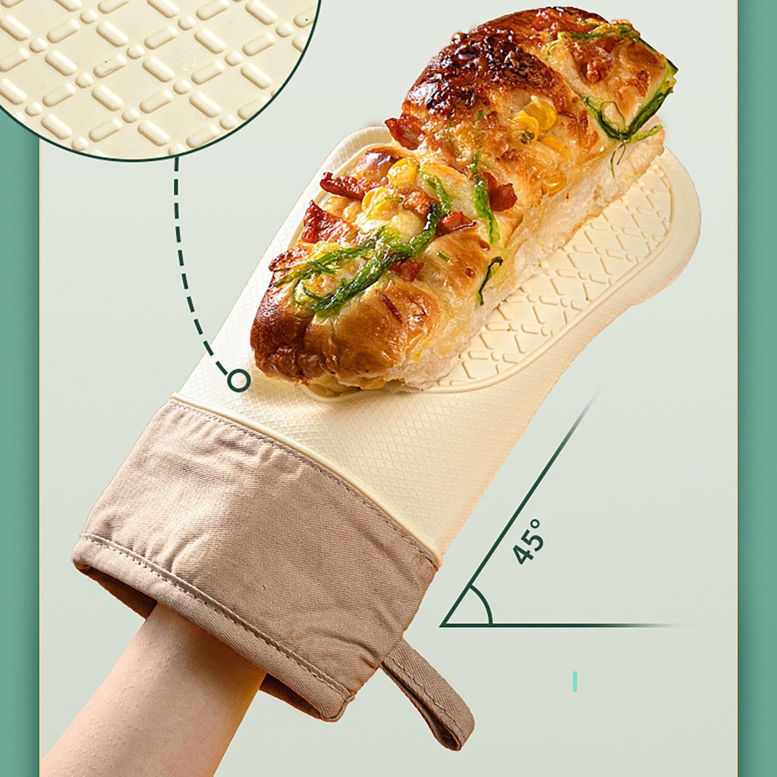 La Lupe - Guanti Da Forno Professionali, Termici, Resistenti Al Calore 350&deg;C. Guanti Protettivi