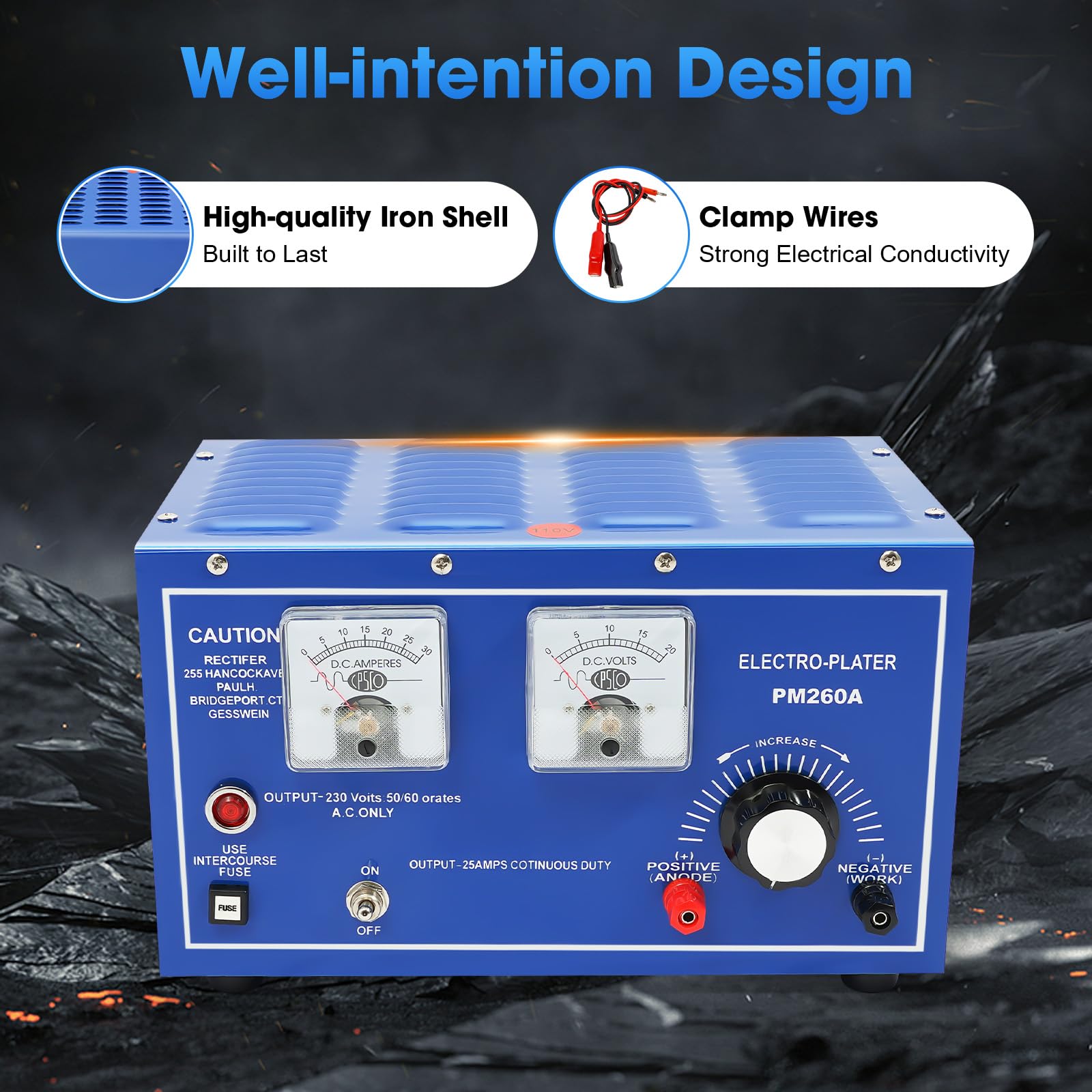 Gold Plating Machine for Jewelry, 30A 110V Electric Platinum Silver Gold Plating Machine Lightweight Rhodium Plating Kit Jewelry Plating Rectifier Surface Treatments Gold Plating Machine