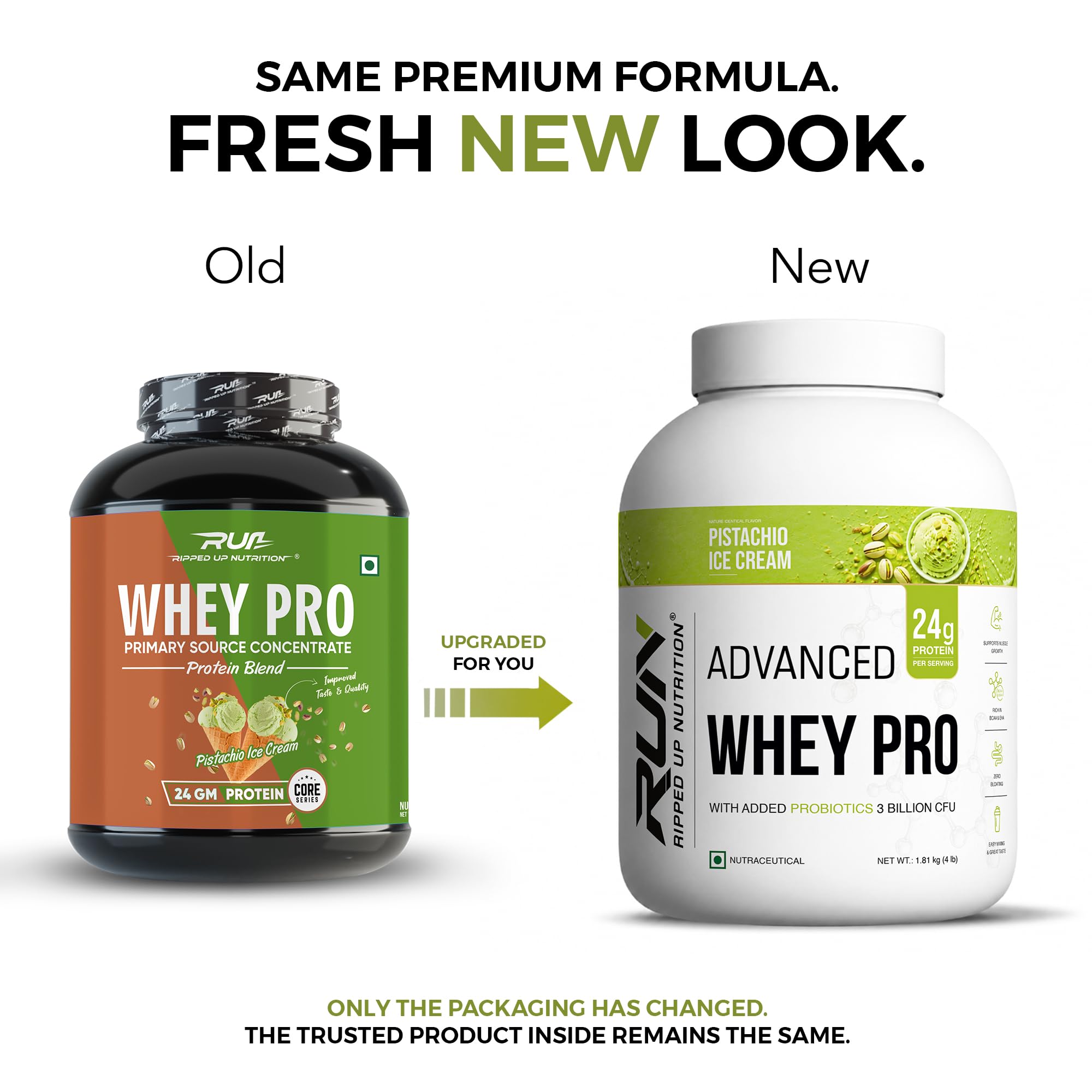 Ripped Up Nutrition- Whey Pro (TRUSTIFIED) - 24GM Protein - 0GM Sugar- Low Carbs Supplements Powder, Digestive Enzimes (1.81 kg (4LBS), Rich Chocolate) — Amazon image 2